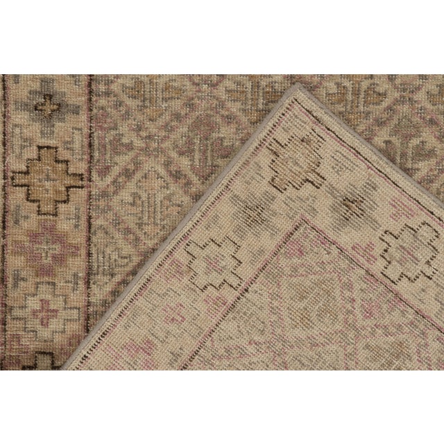 Textile Rug & Kilim’s Distressed Style Runner in Beige-Brown & Gray Tribal Patterns For Sale - Image 7 of 7