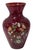 Vintage Italian Red Cranberry Glass Painted Butterfly Floral Vase For Sale - Image 6 of 6