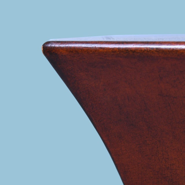 Pair of Hexagonal Leather Side Tables For Sale - Image 4 of 4