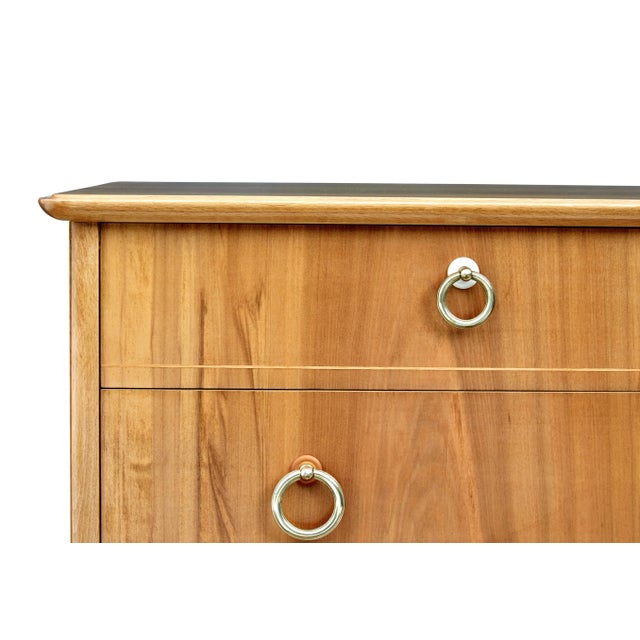 Mid-Century Modern Mid-Century Swedish Walnut Chest of Drawers by Bodafors, 1950s For Sale - Image 3 of 10