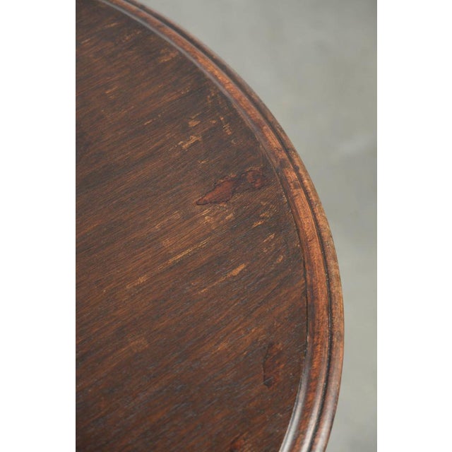 Antique Round Carved Side Table For Sale - Image 6 of 13