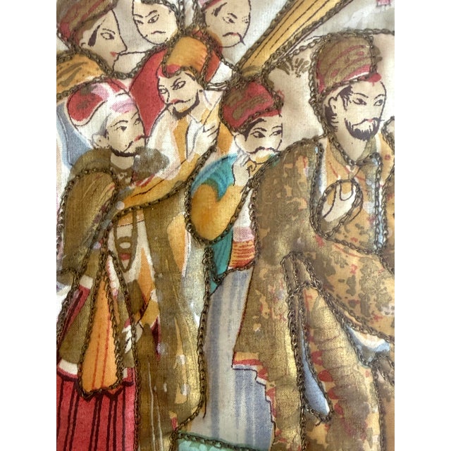 Wood Framed Pair Persian Mughal Quilted Textiles For Sale - Image 7 of 12