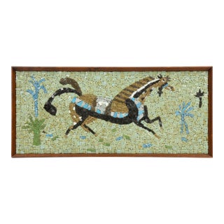 Vintage Mid Century "Gallant Horse" Mosaic by Evelyn Ackerman For Sale
