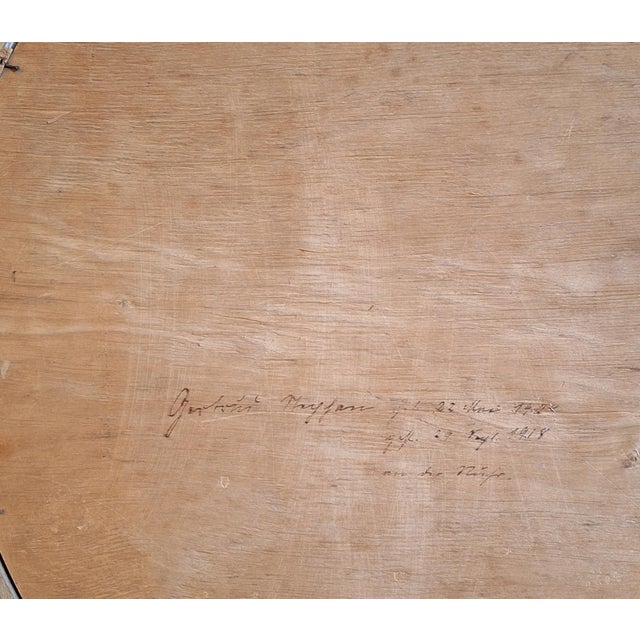 Wiesemann, Girl in a White and Blue Dress, 1910s, Oil on Panel, Framed For Sale - Image 5 of 6