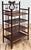 Early 20th Century Antique Mahogany Lyre Motif Bookshelf Etagere For Sale - Image 5 of 11