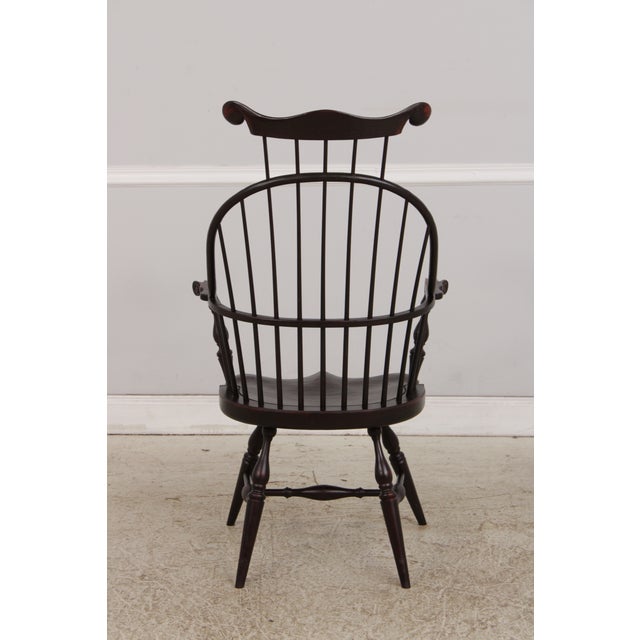 Bench Made Bow Back Painted Finish Windsor Chair For Sale In Philadelphia - Image 6 of 16
