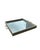 These functional serving trays feature a lightly distressed ivory frame with clear acrylic and gold accent handles in...