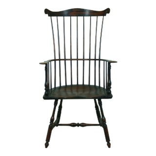 R. Hofer Signed Bench Made Windsor Armchair For Sale