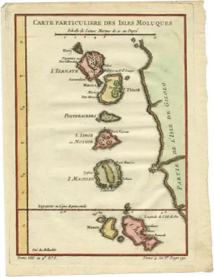 Antique Map of the Maluku Islands by Bellin, c.1750