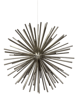 Hanging Sea Urchin Sputnik Sculpture in Steel by Curtis Jere, USA, 1970s