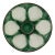Antique 1920s French Longchamp Majolica Green and White Oyster Plate For Sale