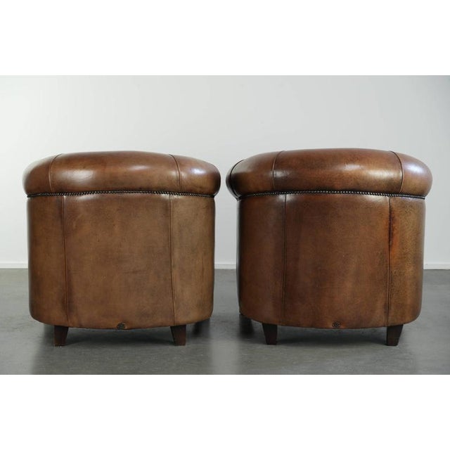English Sheepskin Club Armchairs, Set of 2 For Sale - Image 3 of 16