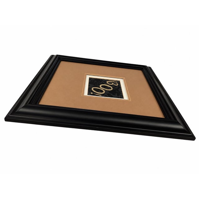 Victorian Framed “Boo!” Halloween Art With Black Frame & Gold Lettering, 17” X 19” For Sale - Image 3 of 7