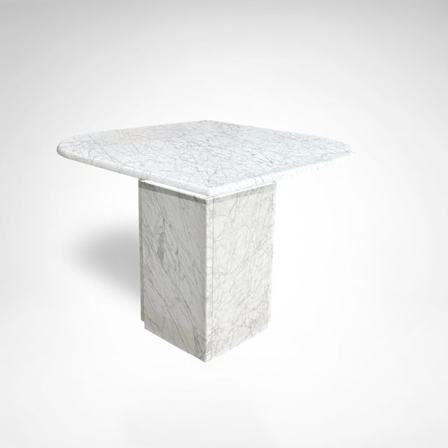 1980s German Teardrop Coffee Table with Carrara Marble, 1980s For Sale - Image 5 of 10
