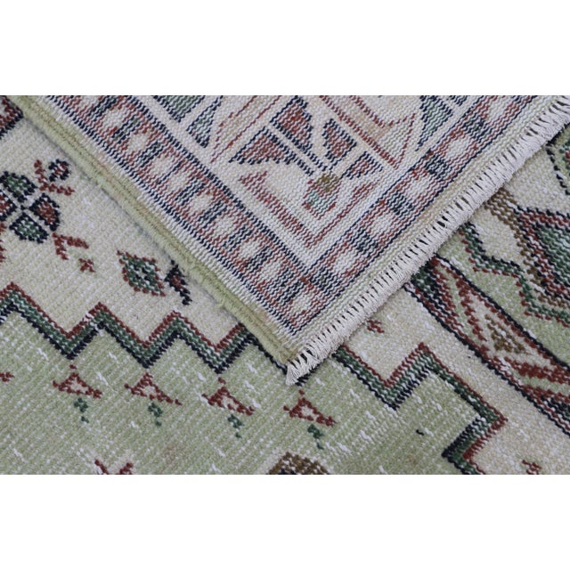 1980s Turkish Green Oriental Rug For Sale - Image 10 of 10