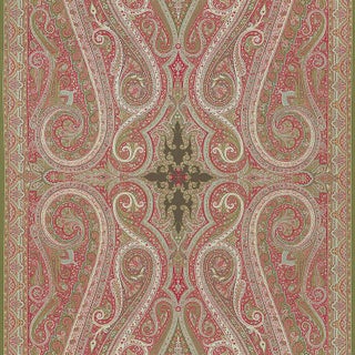 Sample- Schumacher Pasha Paisley Fabric in Pomegranate For Sale