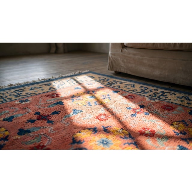 Pink 1920s Chinese Art Deco Carpet ( 9'2" x 11'9" - 280 x 358 ) For Sale - Image 8 of 8