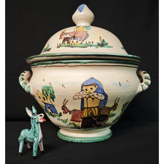 Ceramic Majolica Tureen by A. D'Arienzo for Vietri, 1970s For Sale - Image 17 of 17
