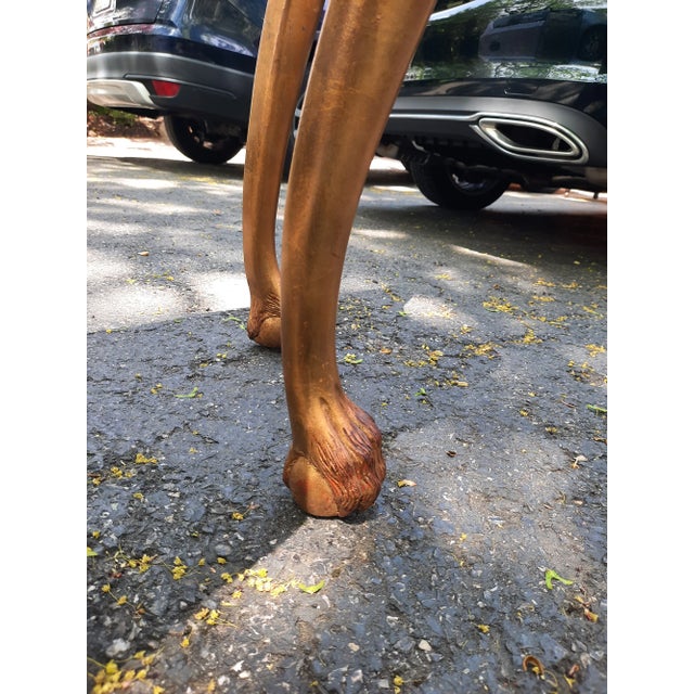 Mid 20th Century 20th Century Italian Carved Glided Console Table For Sale - Image 5 of 13