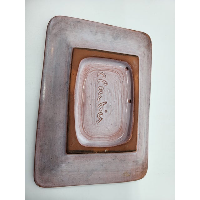 Ceramic Vintage Ceramic Trinket Tray from Cloutier Brothers, France, 1950 For Sale - Image 7 of 11