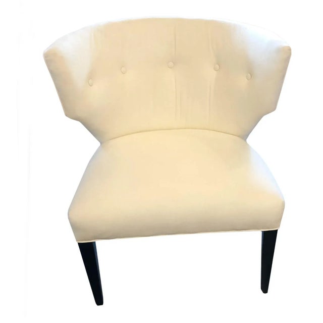 Mid-Century Modern White Scalamandre Chairs - a Pair For Sale - Image 3 of 7