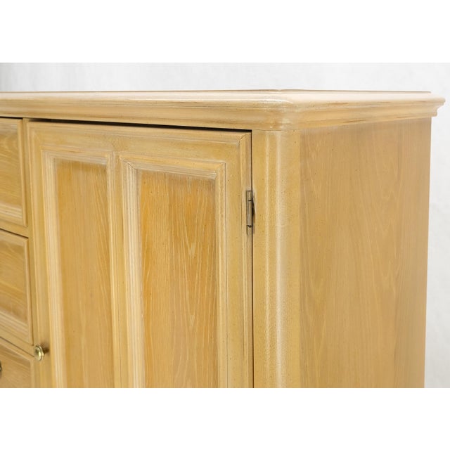 Pickled Oak 6 Drawers Two Door Compartment Chifforobe Chest Dresser Cabinet MINT For Sale - Image 10 of 12
