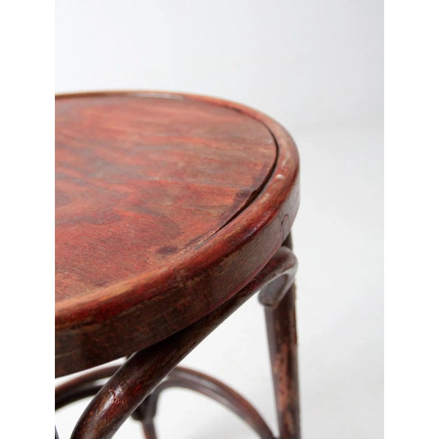 Brown Mid-Century Bentwood Stools For Sale - Image 8 of 12