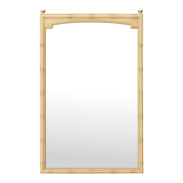 Vintage Faux Bamboo Rectangular Mirror For Sale