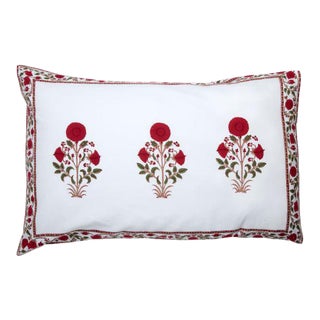 Amaya Red Reversible Pillow Case For Sale