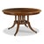 Modern 54 Inch Round Inlaid Walnut Pedestal Dining Table With Leaves Seats 4 to 8 People For Sale - Image 3 of 14