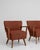 Pair of Mid-Century Modern Upholstered Armchairs Burnt Orange For Sale - Image 13 of 14