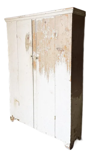 Antique Primitive Farmhouse Cupboard – 19th Century Country Cabinet