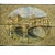 26" x 42" French Wall Hanging Tapestry Jacquard Ponte Vecchio Bridge Landscape. Circa 21st Century. Measurements: 26" H x...