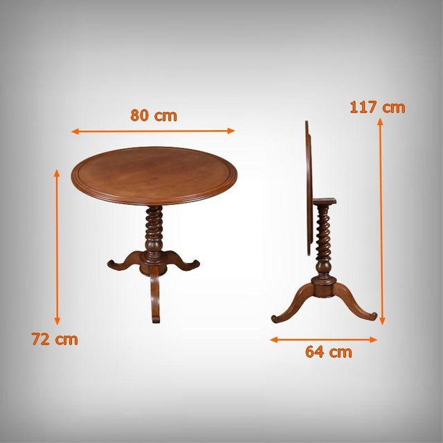 Mid-19th Century Louis Philippe Mahogany Tilting Table For Sale - Image 16 of 17