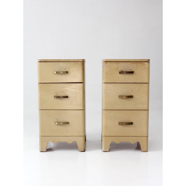Wood Mid-Century 3 Drawer End Tables Pair For Sale - Image 7 of 15