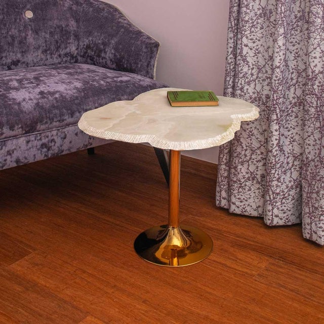 Coffee Table with White Onyx Top from Forzini For Sale - Image 12 of 16