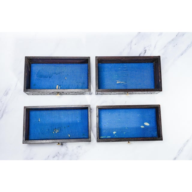 19th Century Hand Carved Wood Miniature Cabinet Chest of Drawers Victorian Jewelry Keepsake Storage For Sale - Image 11 of 17