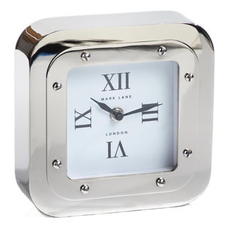 Mark Lane Silver Table Clock, Large For Sale