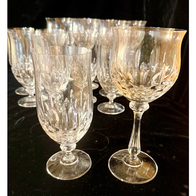 Vintage Lead Crystal Stemware Set - Set of 12 For Sale - Image 4 of 12