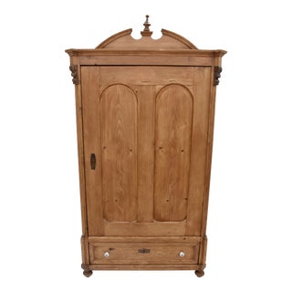Pine Single Door Wardrobe, Hungary, Circa 1895 For Sale