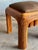 Mid-Century Modern Vintage 1970s Pencil Reed Waterfall Stools or Ottomans, Pair For Sale - Image 3 of 6