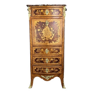 Napoleon III Louis XV Marquetry Secretary For Sale