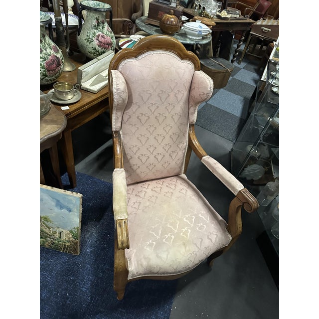 Armchair in Fabric For Sale - Image 3 of 5