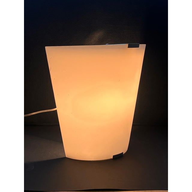 Mid-Century Modern Vintage Wall Lamps in Etched Glass and Metal by Martinelli Luce, Italy, 1980s, Set of 2 For Sale - Image 3 of 9