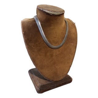 Vintage Italian Snake Chain Staring Silver Necklace For Sale