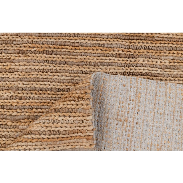 Premium Braided Hand Woven Jute Wool Rug 3x5 Ft. For Sale - Image 12 of 13