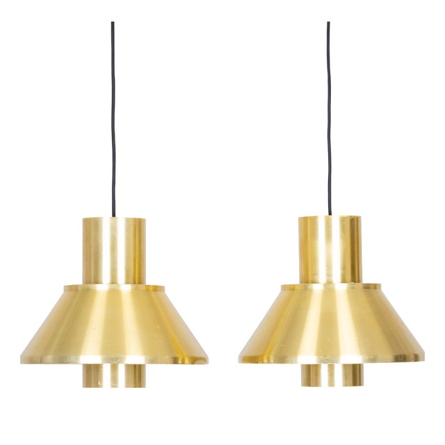 Vintage Danish Ultra Pendant Lamps by Jo Hammerborg for Fog & Mørup, 1963, Set of 2 For Sale