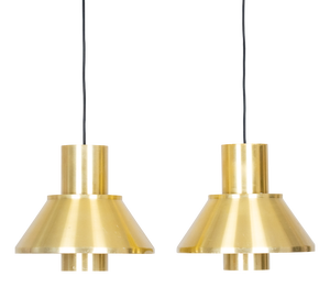 Vintage Danish Ultra Pendant Lamps by Jo Hammerborg for Fog & Mørup, 1963, Set of 2