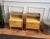 Very elegant and refined Italian 1950s Mid-Century Modern pair of bedside tables with great design of the white maple wood...