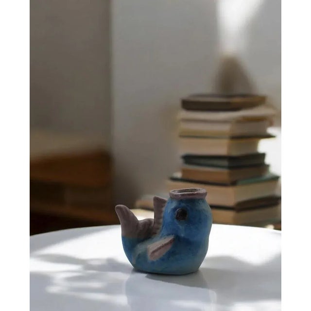 Ceramic Sculptural Pottery Fish Vase from C.A.S. Vietri, Italy, 1950s For Sale - Image 7 of 9